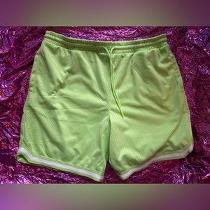 Original Use Neon Lime Green Athletic Shorts